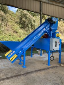 Glass-to-sand machine from Andela Products