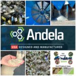 Andela Products glass recycling collage