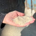 handful of glass sand