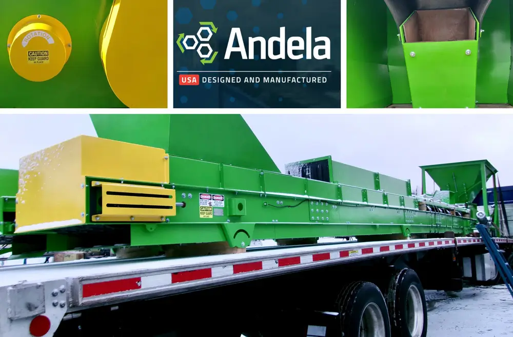 Andela Products glass recycling sustainability collage