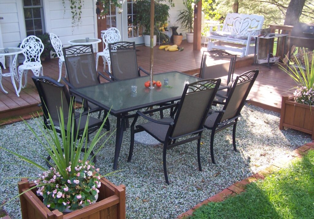 crushed glass patio